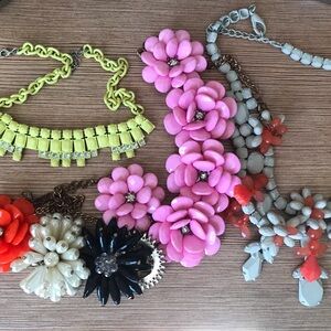 Floral Statement Necklace Set - Bundle of 4